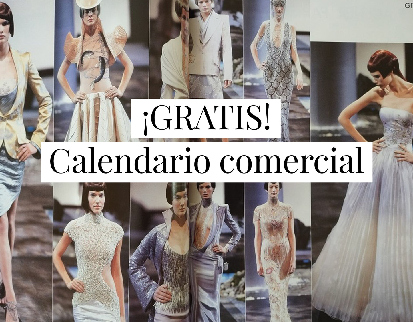 ¡GRATIS! Calendario comercial